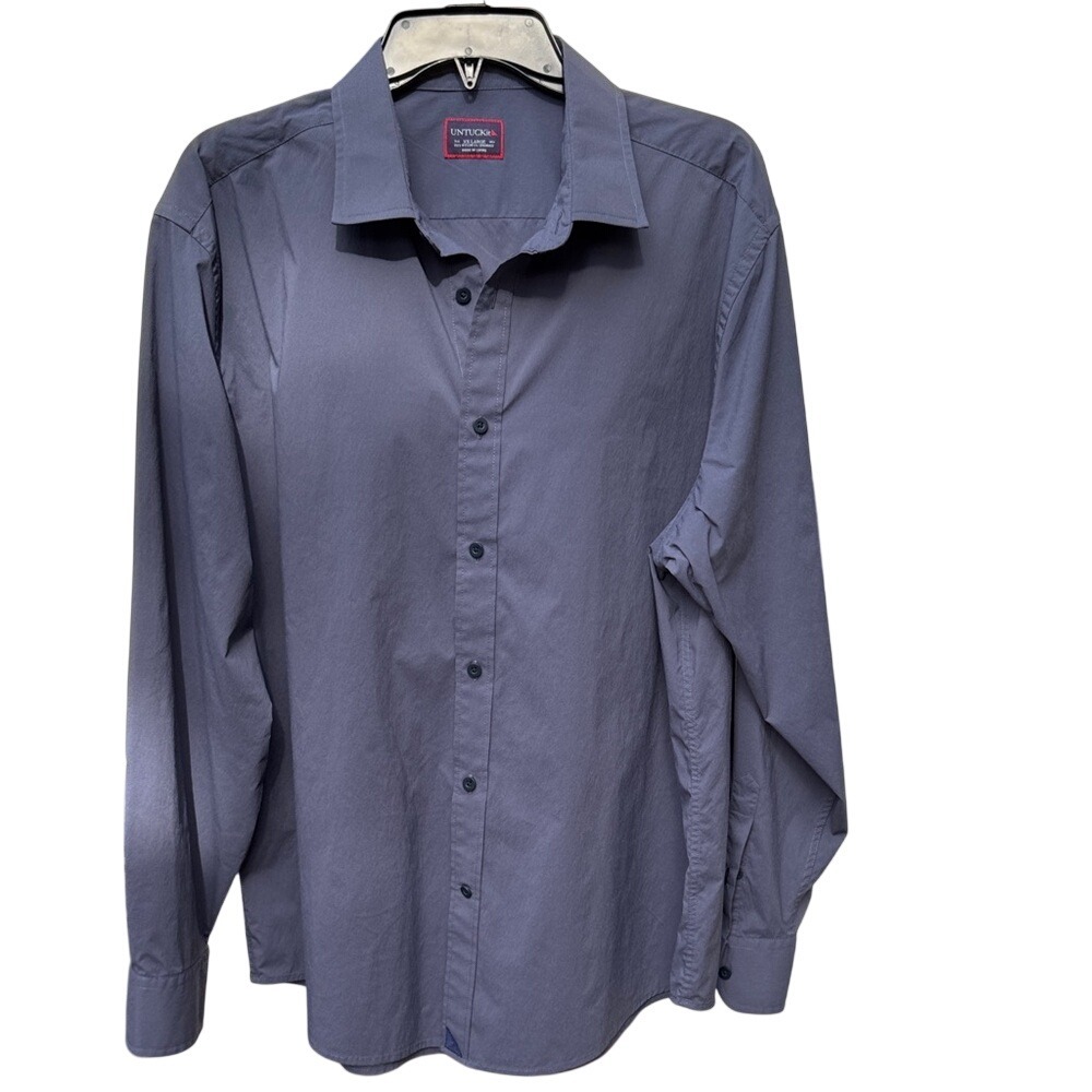 UNTUCKit. Men's long sleeve, button down shirt. XXL. Blueish Grey. Made in China - Picture 1 of 8